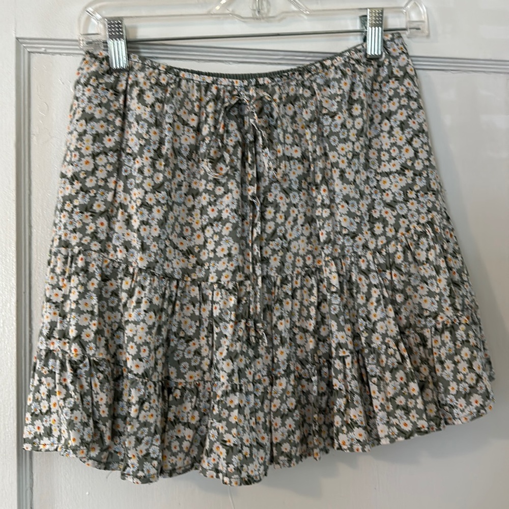 UO ruffle floral print skirt